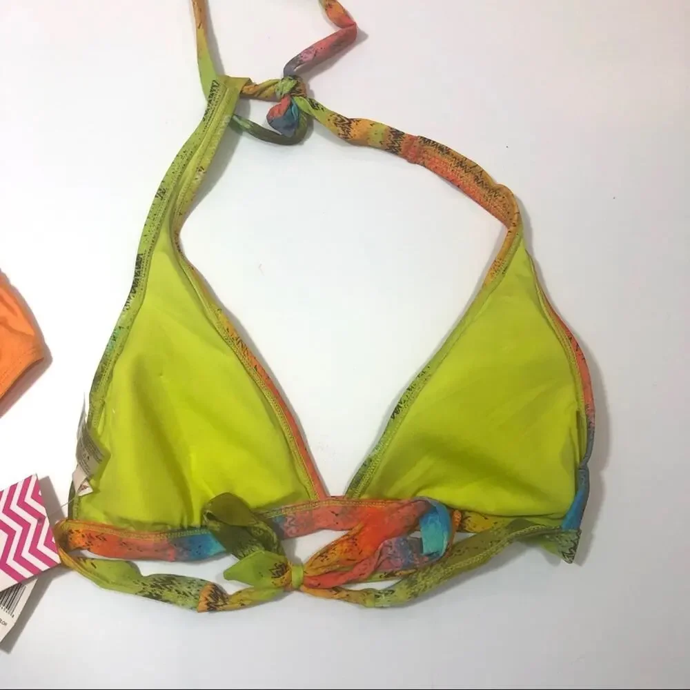 Raisins Orange Lime 2 piece bikini swimsuit Medium
